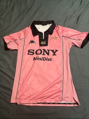 Kappa Pink and Black Sony MiniDisc Football Jersey